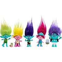 Mattel ​DreamWorks Trolls Band Together Toys, Best of Friends Pack with 5 Small Dolls & 2 Character Figures, Includes Queen Poppy Doll (Amazon Exclusive)