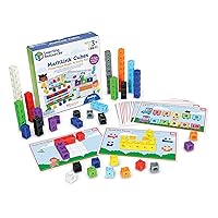 Learning Resources MathLink Cubes Preschool Math Activity Set - 115 Pieces,Easter Toys, Ages 3+ STEM Activities, Preschool Learning Activities, Homeschool Essentials