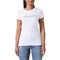A｜X ARMANI EXCHANGE Women's Slim Fit Milano New York Crewneck T-Shirt