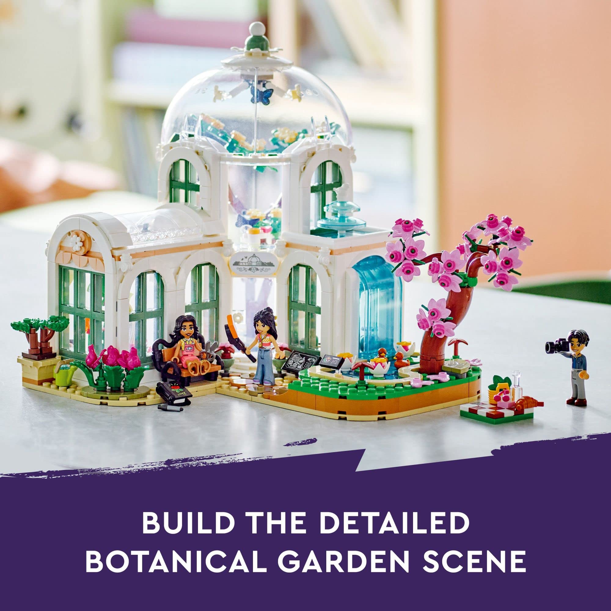 LEGO Friends Botanical Garden 41757 Building Toy Set, A Creative Project for Ages 12+, Build and Display a Detailed Greenhouse Scene, A Gift for Kids and Teens Who Love Flowers and Plants