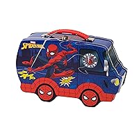 Spider-man Van Shaped Tin Carry All with Handle Lock and Clasp