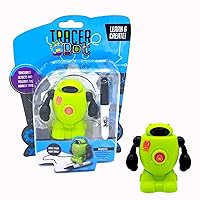 MUKIKIM TracerBot - Green – Mini Inductive Robot That Follows The Black Line You Draw. Fun, Educational, and Interactive STEM Toy with Limitless Ways to Play! Promotes Logic and Creativity Training