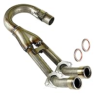 Caltric Muffler Pipe with Gaskets Compatible with Yamaha Rhino 660 YXR660 2004-2007 5UG-E4611-01-00 5UG-E4611-00-00