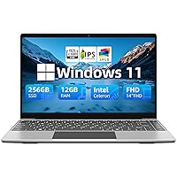 jumper Laptop, 12GB DDR4 RAM, 256GB SSD Laptops Computer, Intel Quad-Core Celeron CPU,14 Inch FHD IPS 1920x1080 Screen, Windows 11, 35.52WH Battery, Dual Speakers, HDMI, Expandable 256GB TF Card.