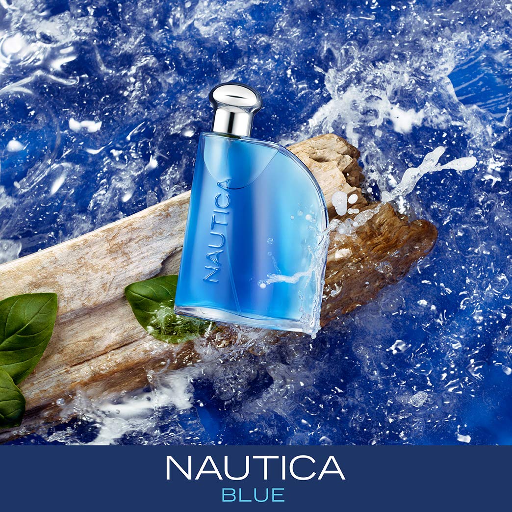 Nautica Blue Eau De Toilette for Men - Invigorating, Fresh Scent - Woody, Fruity Notes of Pineapple, Water Lily, and Sandalwood - Everyday Cologne - 3.4 Fl Oz