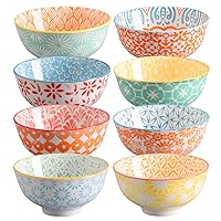 Ceramic Bowls, 10 Oz Small Bowls, Set of 8 Ice Cream Bowls, Dessert Bowls, Cereal Bowls for Salsa, Rice, Sauce, Side Dishes, Snack, Condiment, 4.75 Inch-Microwave Dishwasher Safe