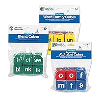 Learning Resources Phonics Cubes Class Set, 3 Sets of 6 Cubes (LER0589)