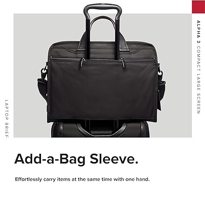 TUMI - Alpha 3 Compact Large Screen Laptop Brief Briefcase - 17 Inch Computer Bag for Men and Women