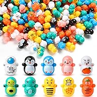 500 Pcs Mini Tumbler Toys Set Small Animal Toys Party Favors for Boys Girls Prize Box Toys for Kids Classroom Goodie Bag Filler Pinata Stuffers Party Supplies(Mixed)