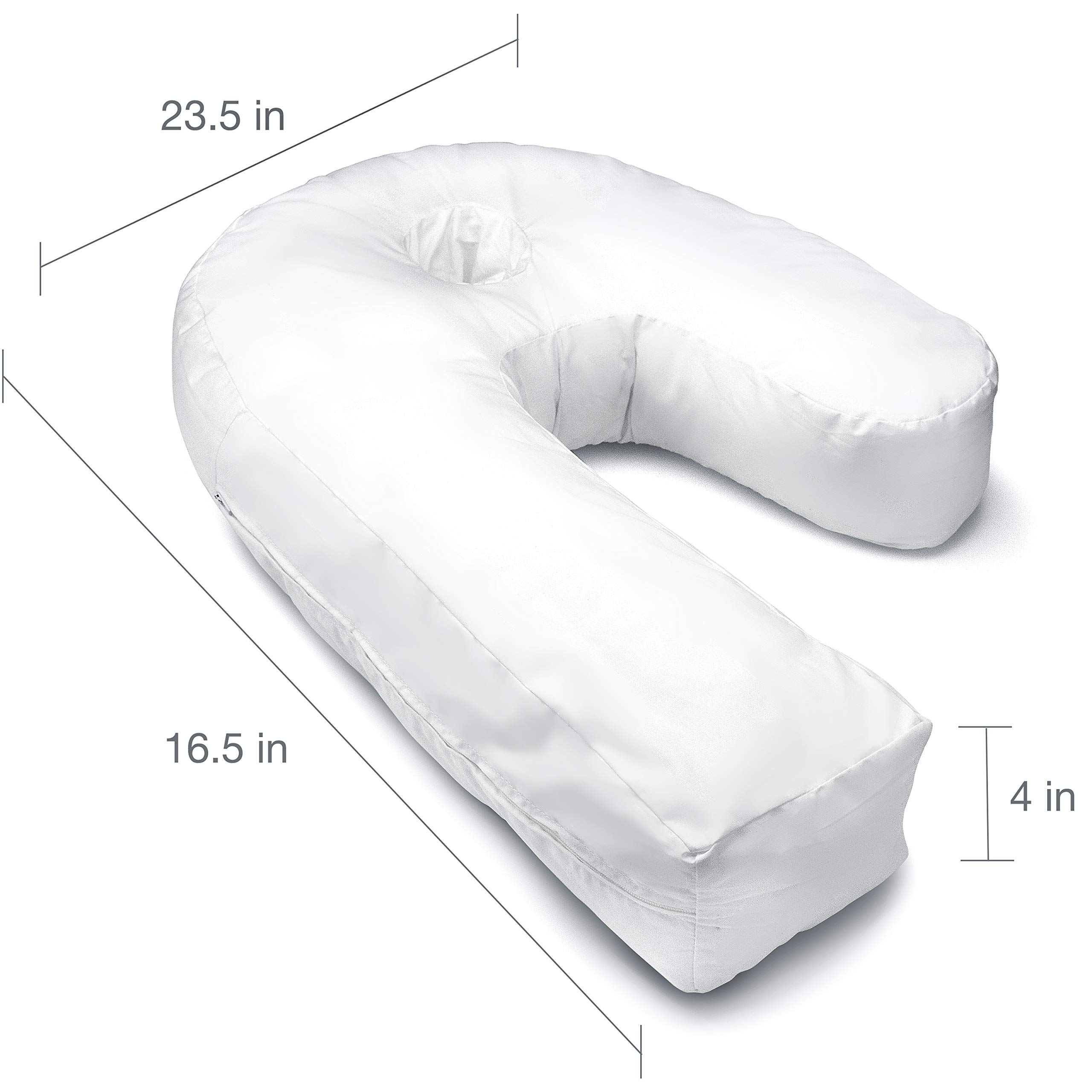 DMI Protective Pillowcase for The Side Sleeper Pillow, Extends Product Life of Pillow, Protects Against Moisture & Stains, Zipper & Snap Enclosure, FSA & HSA Eligible, White