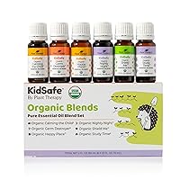 Plant Therapy KidSafe Organic Essential Oil Blends Set 10 mL (1/3 oz) 100% Pure, Undiluted, Therapeutic Grade