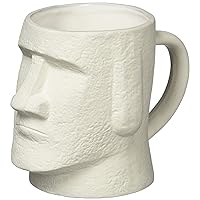 Sun Art SAN3015 Funny Tableware Moai Statue Mug, 16.9 fl oz (500 ml), Gray