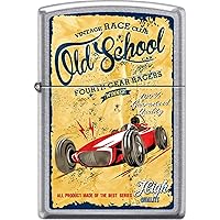 Old School Vintage Fourth Gear Race Club Street Chrome Windproof Lighter