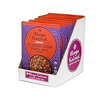 Foods - Organic Indian Everyday Chana - 10oz - Fully Cooked with Chickpeas, Tomato & Onion - Vegan - Microwavable - Ready to Eat - Pack of 6