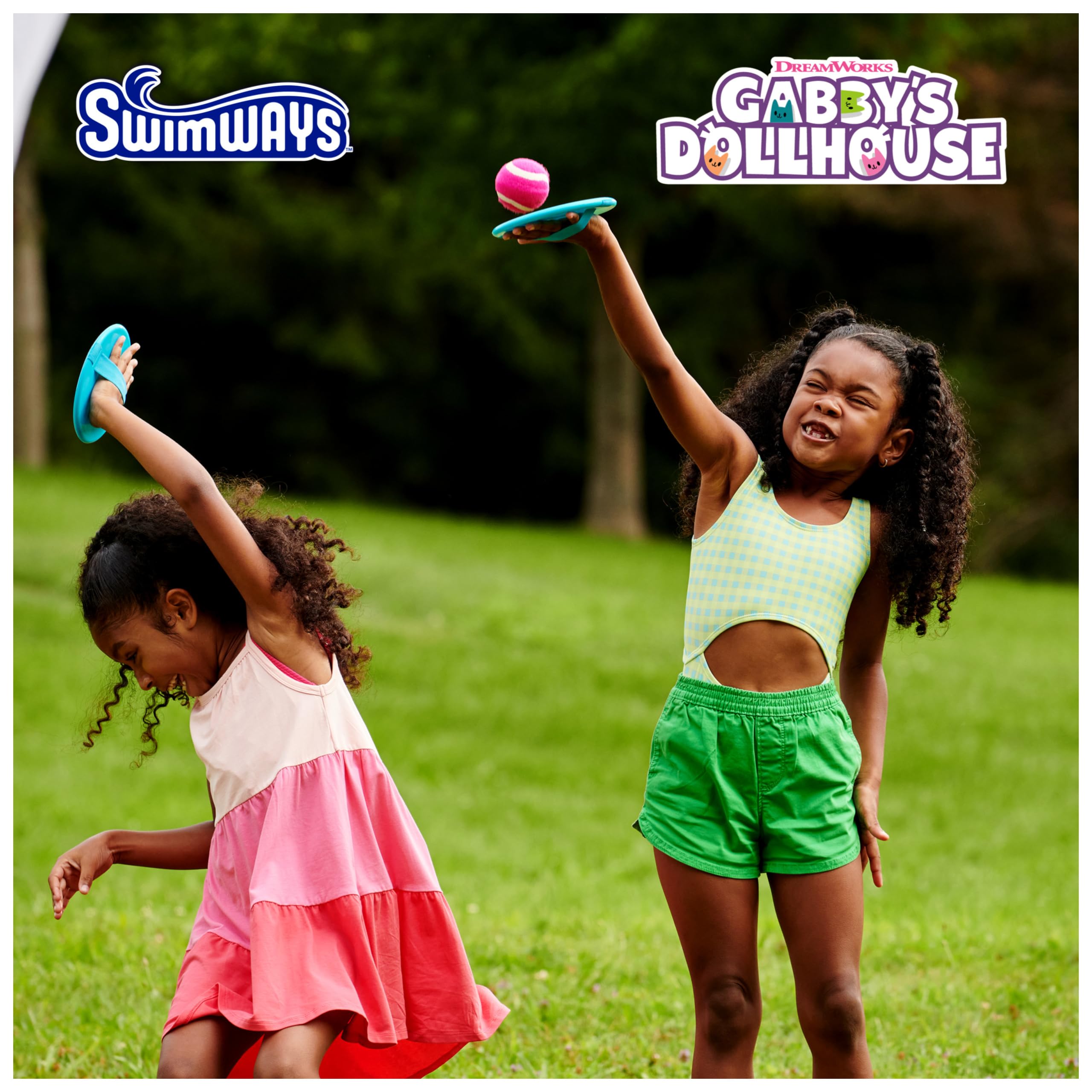 Swimways Gabby's Dollhouse Catch Game, Swimming Pool Accessories & Kids Outdoor Toys, Gabby's Dollhouse Party Supplies & Yard Games for Kids Aged 4 & Up