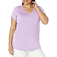 EVANS Women's Top Cotton Gather V