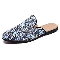 Mens Mules Clog Slippers Breathable Jean Slip on Shoes Casual Loafers