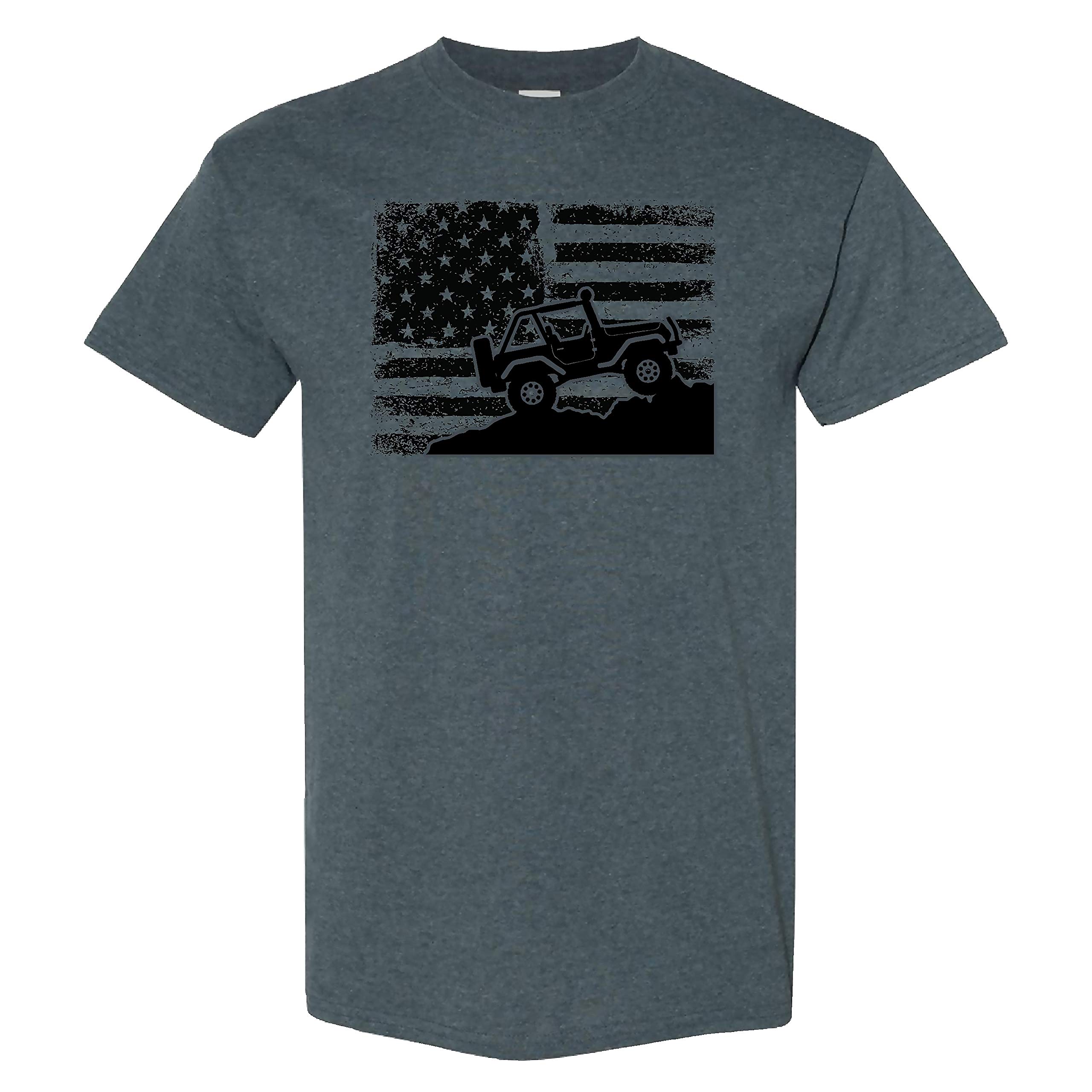 American Off-Road on a Dark Heather T Shirt