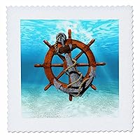 3dRose A Nautical Boat and Ship Anchor Design Great if You Love to... - Quilt Squares (qs_351336_10)