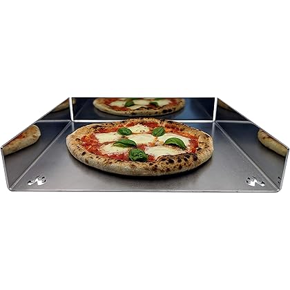 Pizza Shelf Original, Stainless Steel Baking Stone, Pizza Pan, Homemade Neapolitan Pizza in Your Oven In About 90 Seconds, 15x13.75 inches