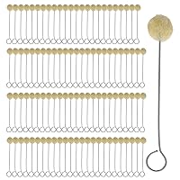 TCP Global Wool Daubers Ball Brush (Pack of 100) - Applicator Tool for Leather Dye, Dying, Staining, Crafting, DIY Crafts Projects, Gluing, Contact Cement, Shoe Shine Polish - Daub, Swab, Wipe, Spread