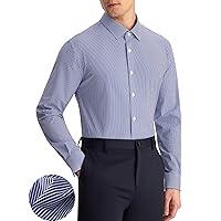 Men's Dress Shirt Slim Fit Stretch Quick Drying Moisture Wicking Breathable Wrinkle Free Non Iron Button Down Shirt