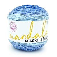 Lion Brand Yarn Mandala Sparkle Yarn, 1 Pack, Cepheus