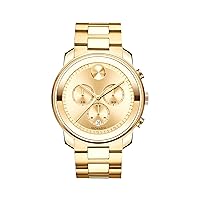 Movado Men's BOLD Metals Chronograph Watch with a Printed Index Dial, Gold (Model 3600278)