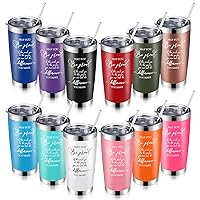 Norme 12 Pcs Thank You Gifts May You Be Proud Tumbler Cup 20 oz Stainless Steel Insulated Inspirational Coworker Mug with Lids for Women Employee Teacher Nurse Volunteer Appreciation Gifts