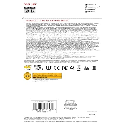 SanDisk 64GB microSDXC-Card, Licensed for Nintendo-Switch - SDSQXAT-064G-GNCZN