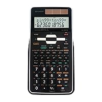 EL-506TSBBW 12-Digit Engineering/Scientific Calculator with Protective Hard Cover, Battery and Solar Hybrid Powered LCD Display, Great for Students and Professionals, Black