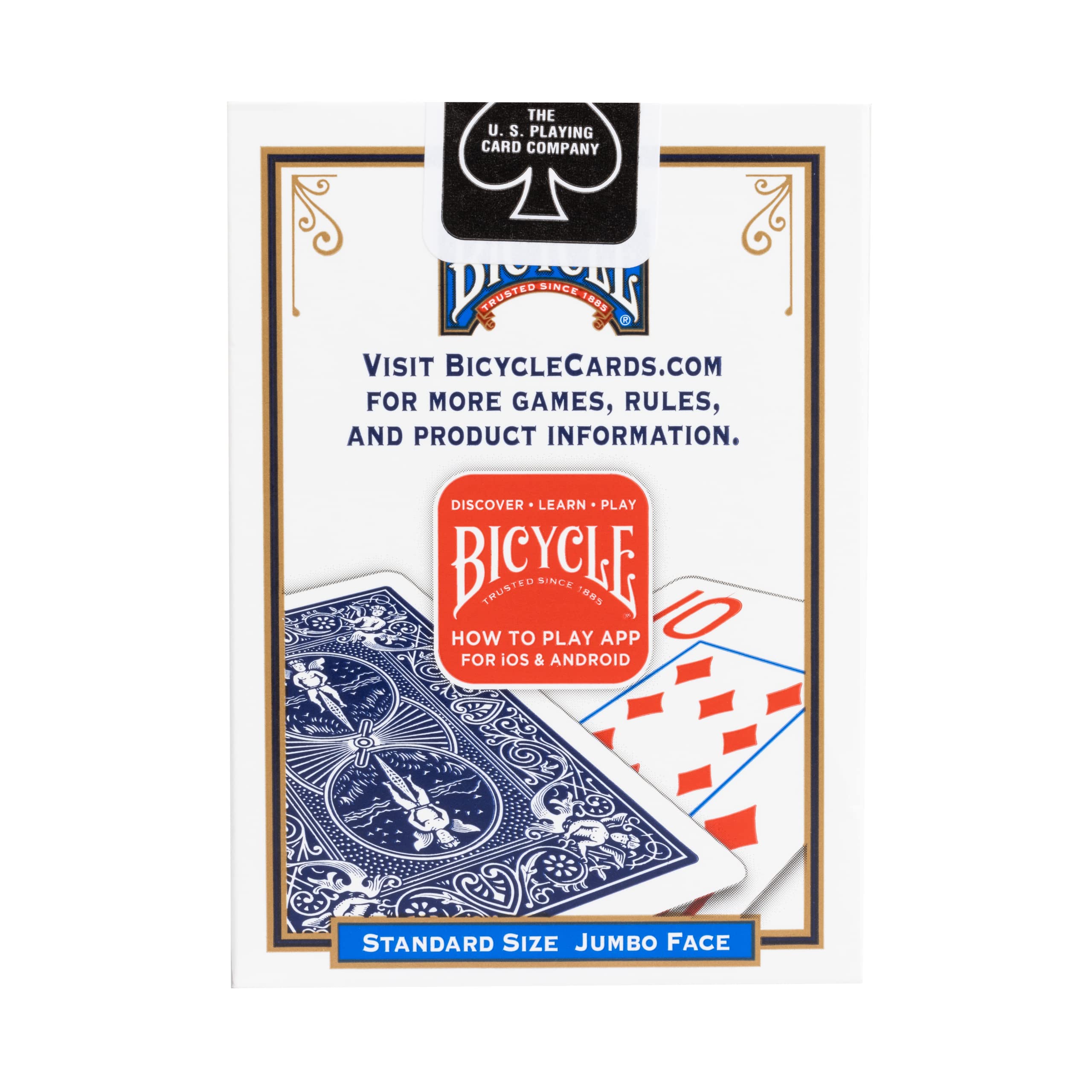 Bicycle Playing Cards, Jumbo Index, 12 Pack,Red & Blue
