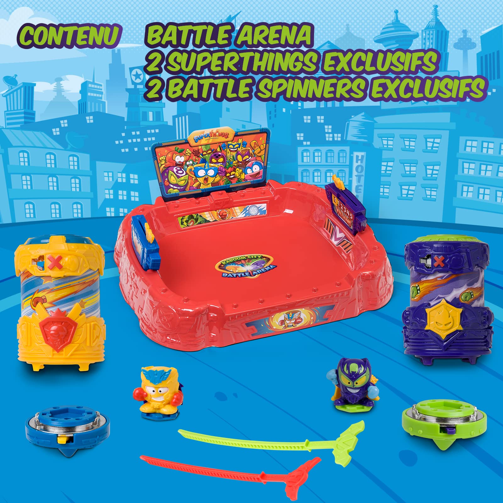SUPERTHINGS Battle Arena – Contains 1 Arena, 2 Exclusive Battle Spinners & 2 Exclusive SuperThings