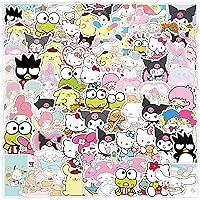 50 Pcs Kuromi Stickers Pack Kitty White Theme Waterproof Sticker Decals for  Laptop Water Bottle Skateboard Luggage Car Bumper Hello Kitty Stickers for  Girls Kids Teens - A 