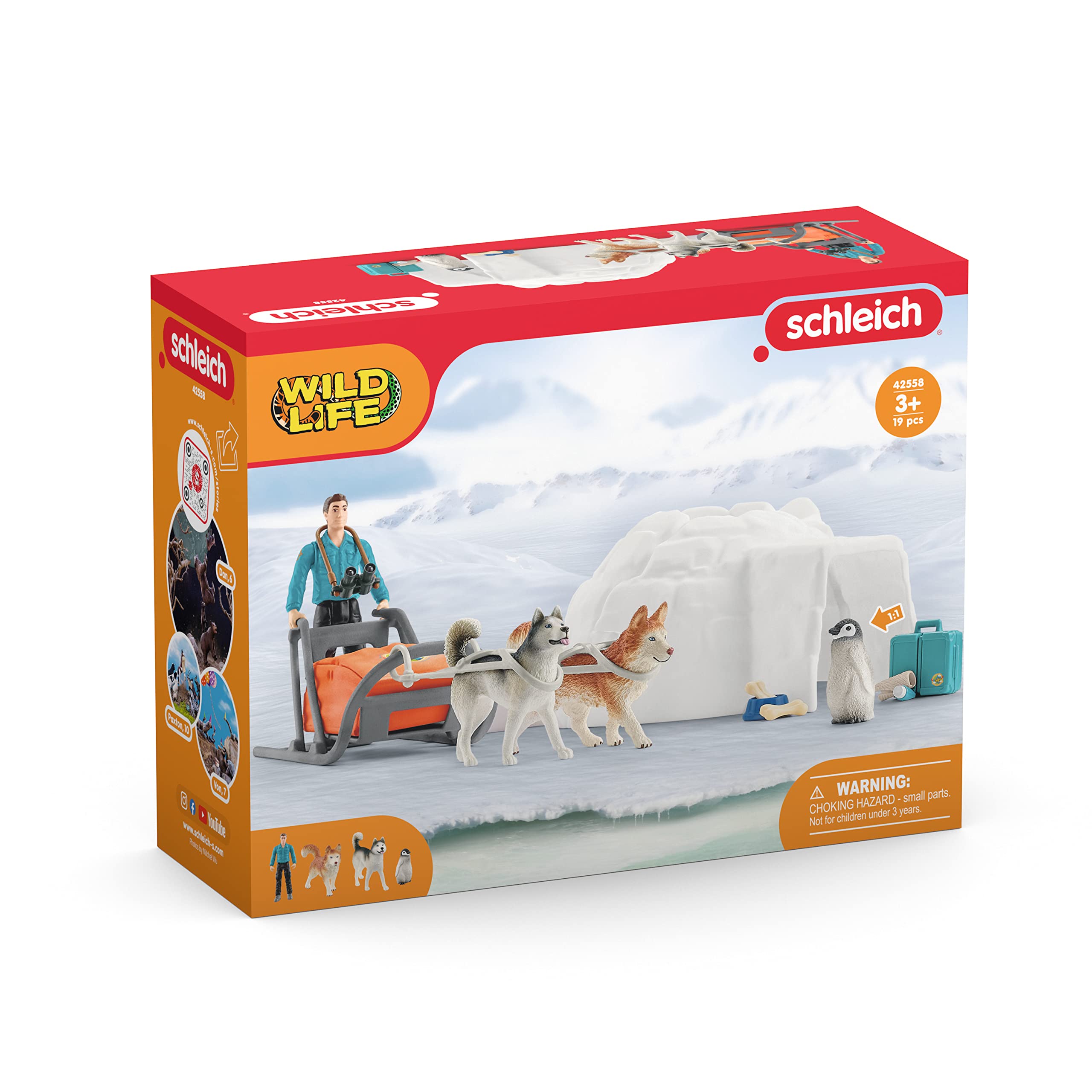 Schleich Wild Life Wild Animal Toy Playset for Boys and Girls Ages 3+, Antarctic Expedition with Arctic Animals