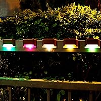 16 Pack Solar Deck Lights Outdoor, Solar Step Lights LED Waterproof Outdoor Lights Patio Decor for Stair Patio Yard Path and Garden, Color Changing