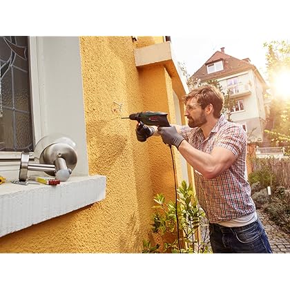 Bosch Home and Garden Hammer Drill, Universal Impact 800 (800 watt, Case), Black/Green
