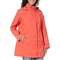 Jones New York Women's Plus Size Water-Resistant Rain Jacket Coat