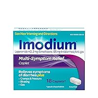Multi-Symptom Caplets for Diarrhea Relief with Gas, Bloating & Cramps, 18 ct.