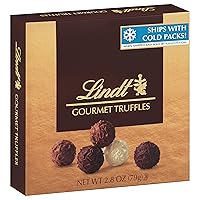 Lindt Gourmet Chocolate Truffles Gift Box, Assorted Chocolate Truffles, Great for gift giving, 2.8 Ounces