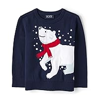 The Children's Place Baby Boys' and Toddler Long Sleeve Holiday Sweater