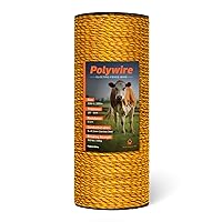 Electric Fence Polywire 1/8” with 9 Stainless Steel Strands - High Visible Wire Fencing for Horse, Cattle, Livestock - Portable Fencing with UV and Rust Resistance - 3280ft