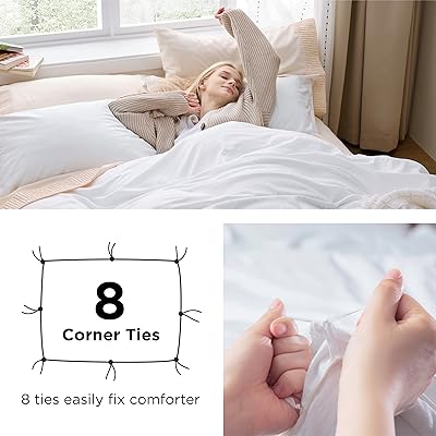  Bedsure White Duvet Cover Queen Size - Soft Prewashed Queen Duvet  Cover Set, 3 Pieces, 1 Duvet Cover 90x90 Inches with Zipper Closure and 2  Pillow Shams, Comforter Not Included : Home & Kitchen