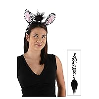 elope Zebra Ears Headband & Tail Costume Accessory Kit
