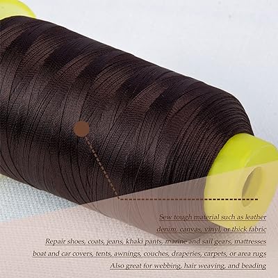Mua 4 Pcs Brown Bonded Nylon Thread for Sewing, 210d/3 Upholstery Thread  Heavy Duty, 4 Cone of 1500 Yards Each Leather Sewing Thread, Weave  Needle,Serger Overlock Machine for Sewing Hair Extension Thread