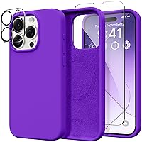 GONEZ for iPhone 15 Pro Case Compatible with Magsafe, [2X Screen Protector + 2X Camera Lens Protector], Soft Silicone Shockproof Anti-Scratch Full Body Protective Phone Case 6.1