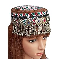 Afghan kuchi Handmade Traditional Haleema Sultan Style Jewelry stunning Cap