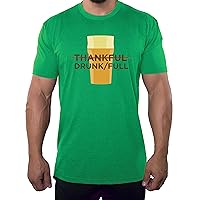 Thankful/DrunkFull Men's Shirts, Funny Men's Tees, Thanksgiving Shirts for Men!