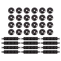 LEGO Parts and Pieces: Small Black Train Wheel, 1x4 Black Wheels Holder Pack - 36 Pieces