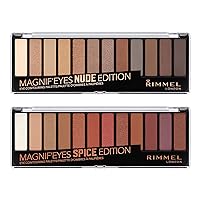 Rimmel Magnif'eyes Eyeshadow Palette, Nude and Spice, (Pack of 2)